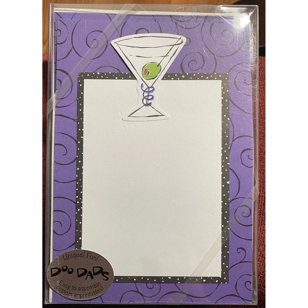 Invitations & Envelopes 2) boxes of 10 Martini Design Party Celebration